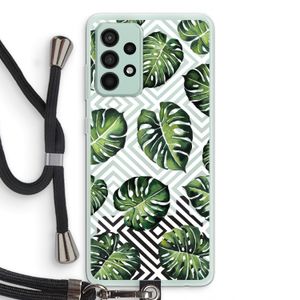 Geometrische jungle: Samsung Galaxy A52s 5G Transparant Hoesje met koord