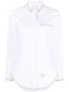 Thom Browne chemise à bande tricolore - Blanc