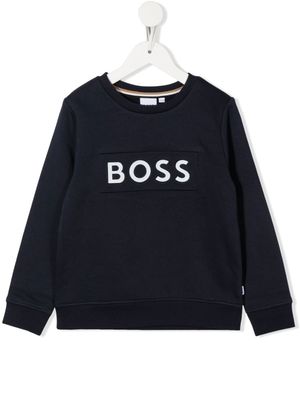 BOSS Kidswear sweat à logo imprimé - Bleu