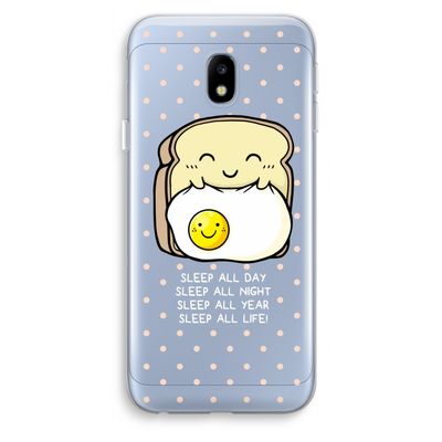 Sleep All Day: Samsung Galaxy J3 (2017) Transparant Hoesje