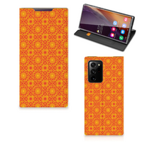 Samsung Galaxy Note 20 Ultra Hoesje met Magneet Batik Oranje