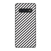 Strepen zwart-wit: Samsung Galaxy S10 4G Volledig Geprint Hoesje