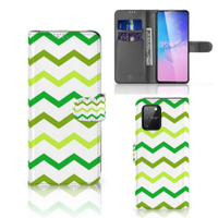 Samsung S10 Lite Telefoon Hoesje Zigzag Groen - thumbnail