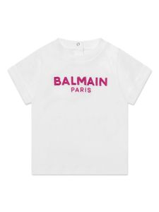 Balmain Kids t-shirt en coton à logo brodé - Blanc