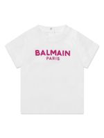 Balmain Kids t-shirt en coton à logo brodé - Blanc