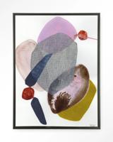 Urban Cotton Wandkleed 'Wings' 110 x 145cm in Floating Frame - black