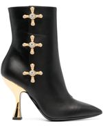 Moschino bottes à finitions en relief 100 mm - Noir