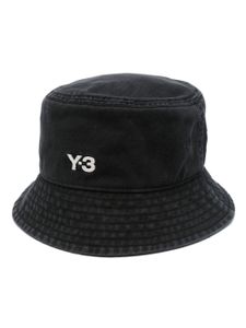 Y-3 chapeau en coton à logo brodé - Noir