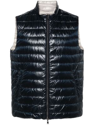Herno gilet à design réversible - Bleu