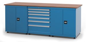 Huvema BLUE-LINE Werkbank BL 6D, 1C 2200x750x825 - K3575 - K3575