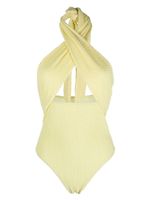 Nanushka maillot de bain à fini texturé - Jaune