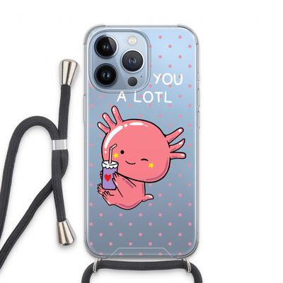 Love You A Lotl: iPhone 13 Pro Transparant Hoesje met koord