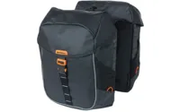 Dubbele fietstas Basil Miles Tarpaulin - 34 liter - Zwart / Oranje