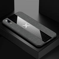 Voor vivo Y97 XINLI stiksels doek textuur schokbestendig TPU beschermhoes (grijs)