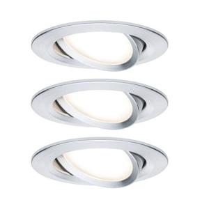 Paulmann 93903 Coin Slim LED-inbouwlamp Set van 3 stuks LED LED vast ingebouwd 18 W Aluminium (geborsteld)