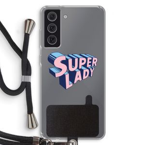 Superlady: Samsung Galaxy S21 FE Transparant Hoesje met koord
