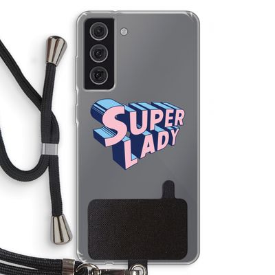 Superlady: Samsung Galaxy S21 FE Transparant Hoesje met koord
