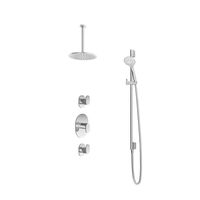 Hotbath Get Together IBS5CR inbouwdouche met 3s handdouche, 30cm plafondbuis en glijstang chroom