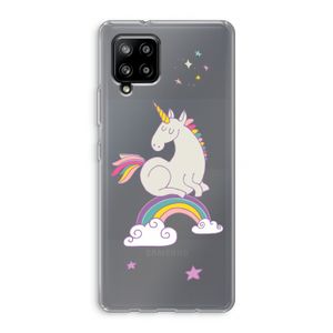 Regenboog eenhoorn: Samsung Galaxy A42 5G Transparant Hoesje
