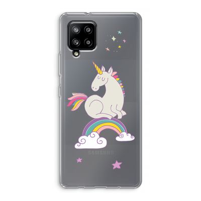 Regenboog eenhoorn: Samsung Galaxy A42 5G Transparant Hoesje
