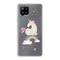 Regenboog eenhoorn: Samsung Galaxy A42 5G Transparant Hoesje
