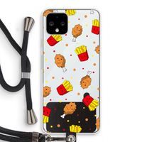 Chicken 'n Fries: Pixel 4 Transparant Hoesje met koord