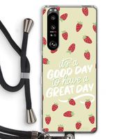 Don't forget to have a great day: Sony Xperia 1 III Transparant Hoesje met koord