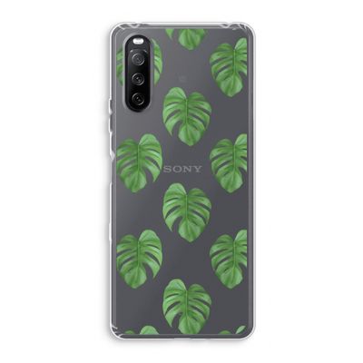 Monstera leaves: Sony Xperia 10 III Transparant Hoesje