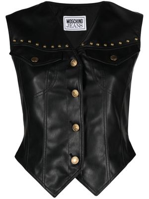 MOSCHINO JEANS gilet à détails de clous - Noir