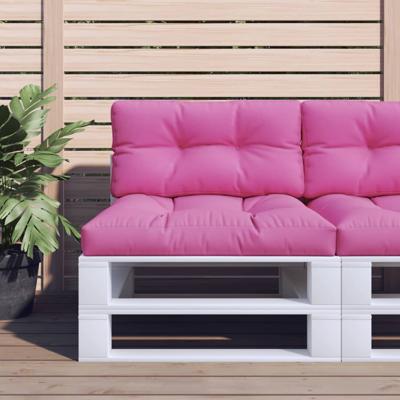 VidaXL Palletkussens 2 st stof roze
