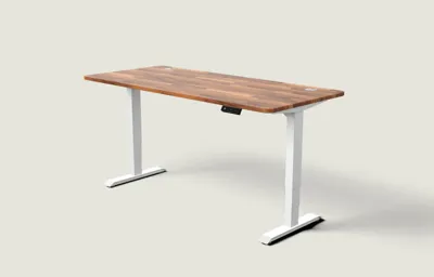 Desktronic HomePro bureau Wit / Massief Walnoot / 180x80 cm