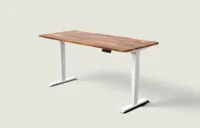 Desktronic HomePro bureau Wit / Massief Walnoot / 180x80 cm