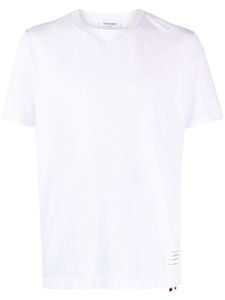 Thom Browne t-shirt à bande tricolore - Blanc