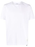 Thom Browne t-shirt à bande tricolore - Blanc