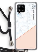 Marmer in stijl: Samsung Galaxy A42 5G Transparant Hoesje met koord Marmer in stijl: Samsung Galaxy A42 5G Transparant Hoesje met koord