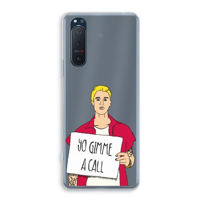 Gimme a call: Sony Xperia 5 II Transparant Hoesje