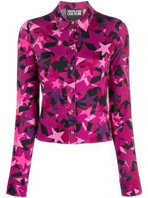 Versace Jeans Couture chemise stretch à étoiles imprimées - Rose