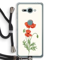 Red poppy: Sony Xperia XZ2 Compact Transparant Hoesje met koord