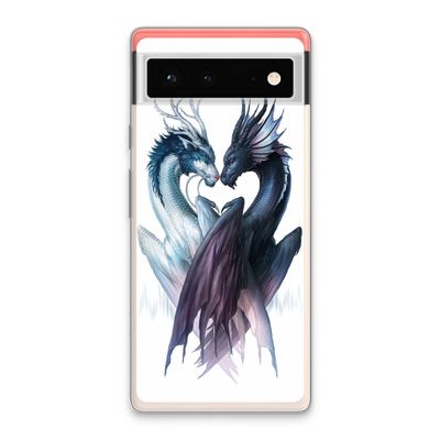 Yin Yang Dragons: Google Pixel 6 Transparant Hoesje