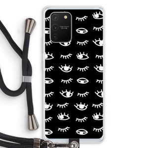 Eye pattern #3: Samsung Galaxy S10 Lite Transparant Hoesje met koord