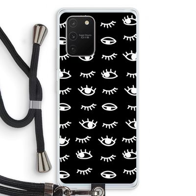 Eye pattern #3: Samsung Galaxy S10 Lite Transparant Hoesje met koord