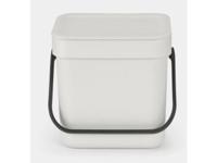 Brabantia sort & go afvalbak 3l grijs