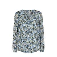 Soyaconcept gebloemde geweven top SC-OAKLYN 2 blauw - thumbnail