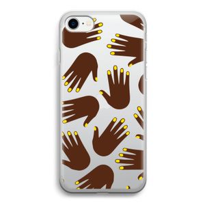 Hands dark: iPhone SE 2020 Transparant Hoesje