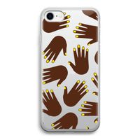 Hands dark: iPhone SE 2020 Transparant Hoesje
