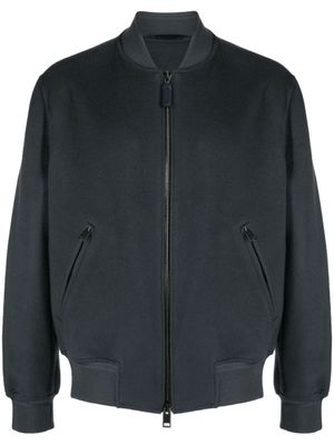 Brioni veste bomber en effet brossé - Bleu
