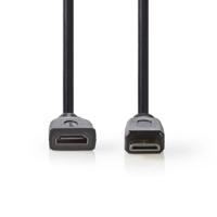 Nedis cvgp34590bk02 high speed hdmi-kabel met ethernet hdmi-mini-connector - hdmi female 0,2 m zwart - thumbnail