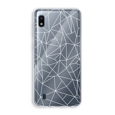 Geometrische lijnen wit: Samsung Galaxy A10 Transparant Hoesje