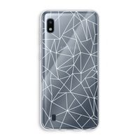 Geometrische lijnen wit: Samsung Galaxy A10 Transparant Hoesje Geometrische lijnen wit: Samsung Galaxy A10 Transparant Hoesje