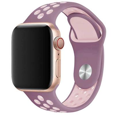 Apple Watch Dubbel Sport Band - Violet Roze - 44, 45, 46 & 49mm - ML